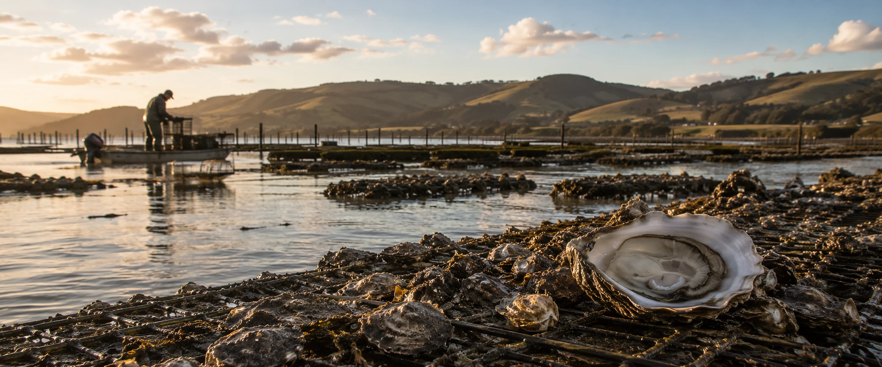 Tomales Bay oysters on the half shell.